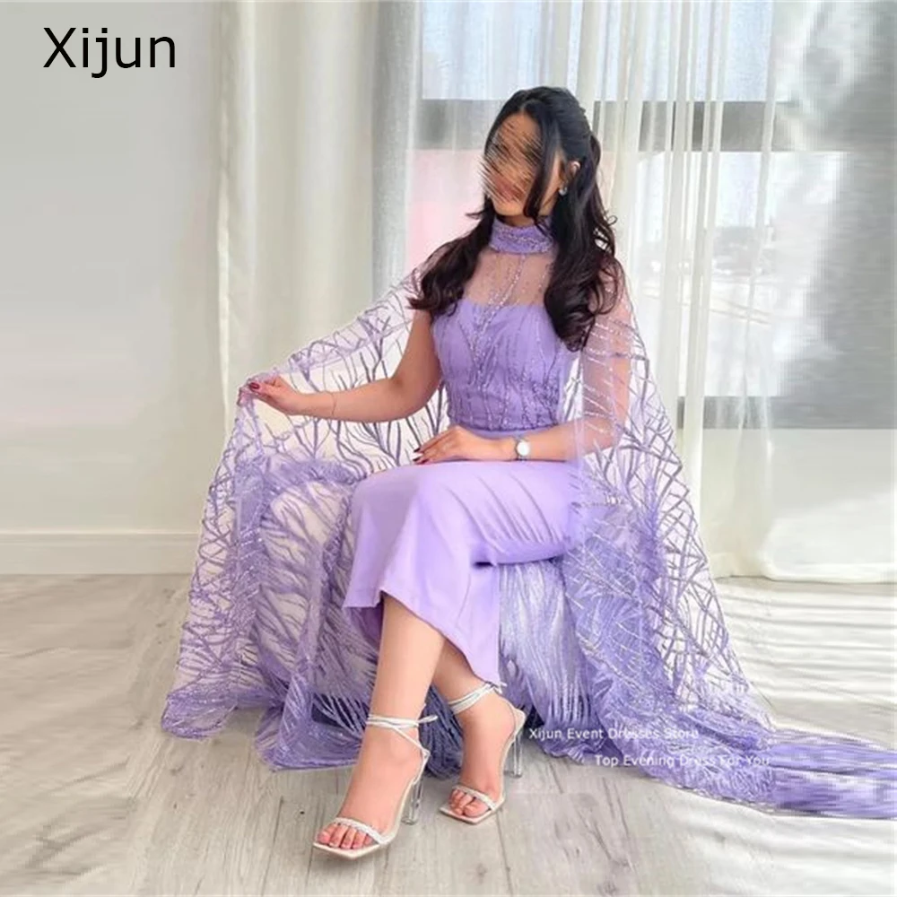 

Xijun A Line Sparkly Evening Dresses Purple For Wedding Party Dress Prom Luxury Sequined Formal Prom Gowns Dubai Party Gown 2023