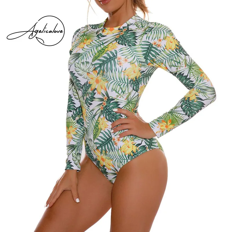 AGELICALOVE Sunscreen Surfing Women Back Zipper Print Monokini Jumpsuit Beach Wear Bathing Swimwear Female One Piece Swimsuit
AGELICALOVE Sunscreen Surfing Women Back Zipper Print Monokini Jumpsuit Beach Wear Bathing Swimwear Female One Piece Swimsuit