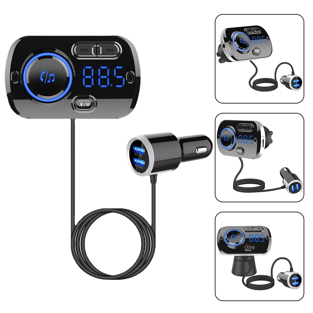 With Fast Charger FM Transmitter AUX Handsfree Ambient Light Black Car Colorful Mp3 New Style QC3.0 Car Accessories
With Fast Charger FM Transmitter AUX Handsfree Ambient Light Black Car Colorful Mp3 New Style QC3.0 Car Accessories
