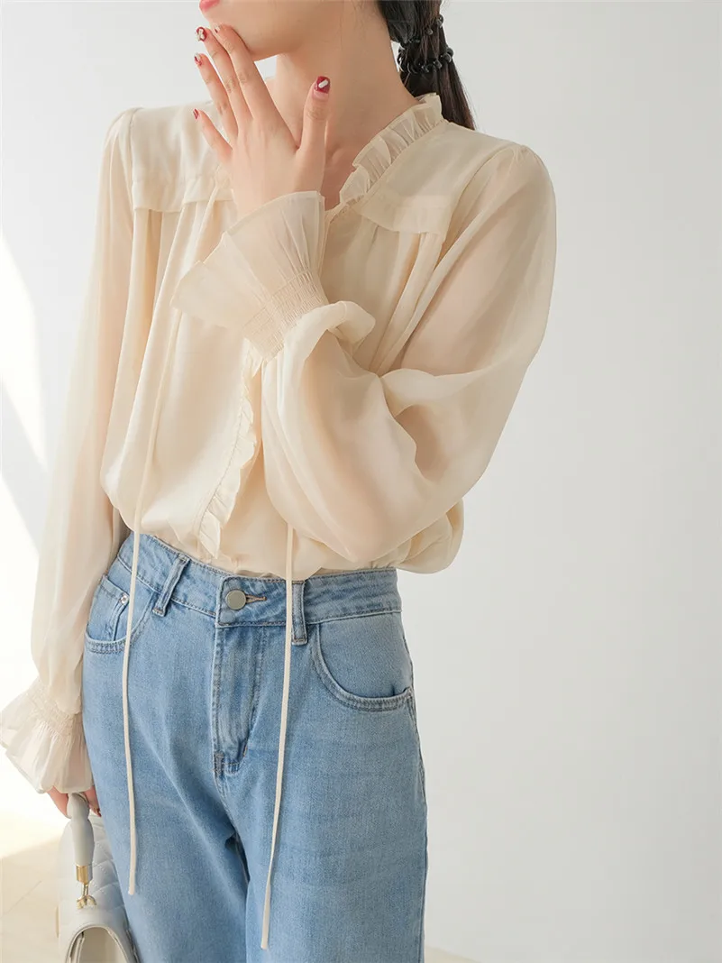 2023 New Spring Rayon Lightweight breathable Design sense Necklace tie Ruffled Chic Temperament Elegant Tops Solid Blouses
2023 New Spring Rayon Lightweight breathable Design sense Necklace tie Ruffled Chic Temperament Elegant Tops Solid Blouses