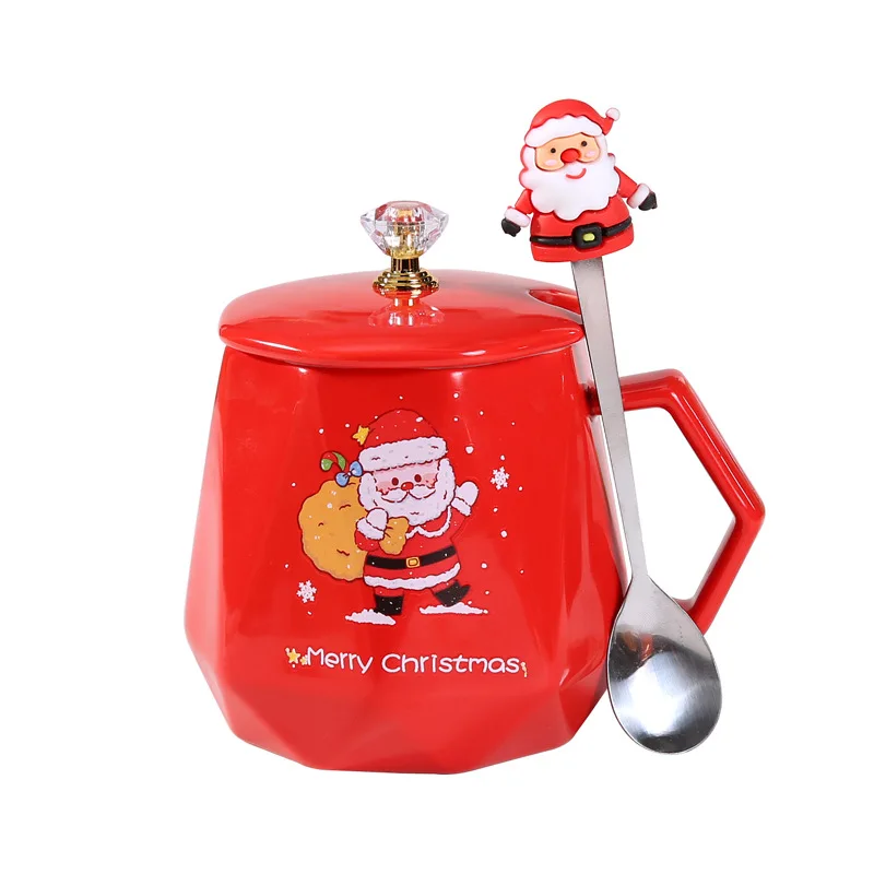 Christmas Water cup Christmas Ceramic Mugs Santa Claus Elk Coffee Mug with lid and spoon Milk Tea Cup Creative Christmas Gift
Christmas Water cup Christmas Ceramic Mugs Santa Claus Elk Coffee Mug with lid and spoon Milk Tea Cup Creative Christmas Gift