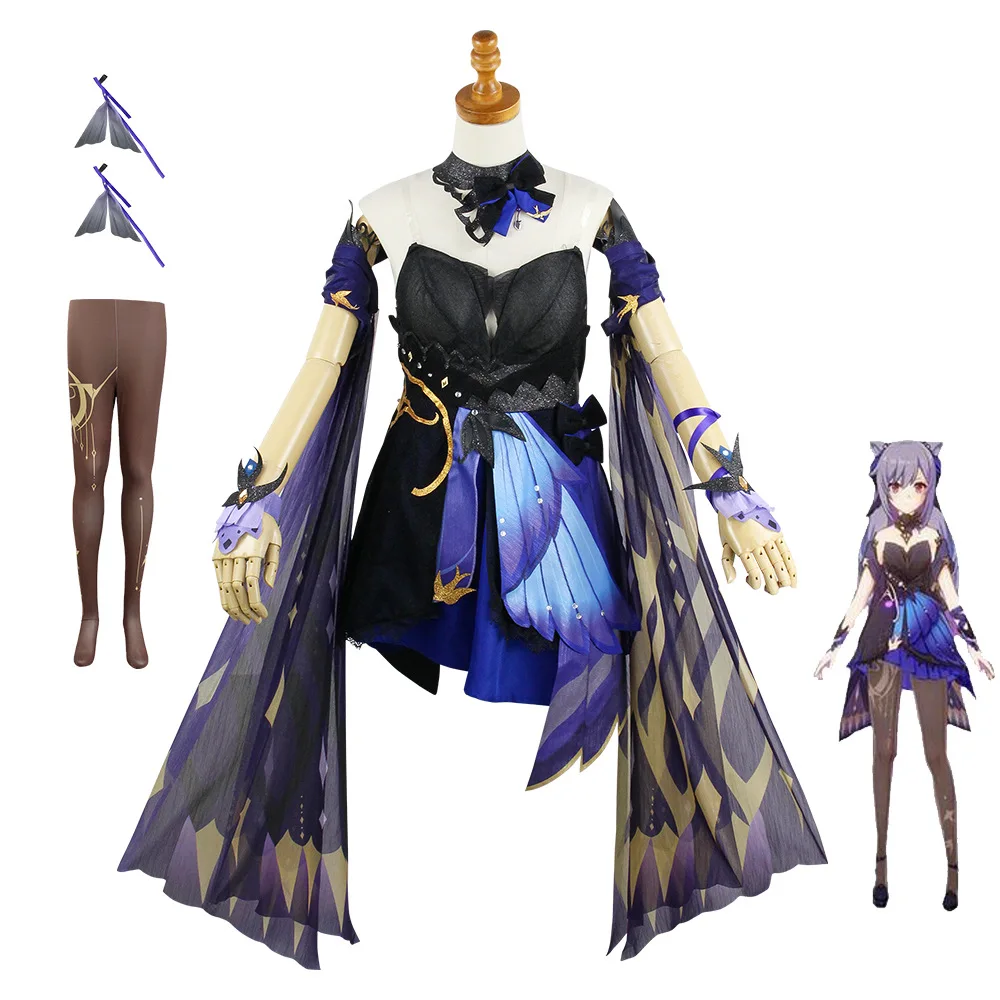 Genshin Impact Keqing Cosplay New Skin Cos Costume Gel Yarn Mid-Blue Dress Cosplay Game Women's Clothing
Genshin Impact Keqing Cosplay New Skin Cos Costume Gel Yarn Mid-Blue Dress Cosplay Game Women's Clothing