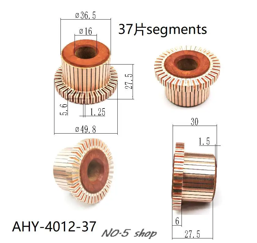 5pcs 36.5x16x27.5(30)x37P Copper Bars Electric Motor Commutator 
5pcs 36.5x16x27.5(30)x37P Copper Bars Electric Motor Commutator