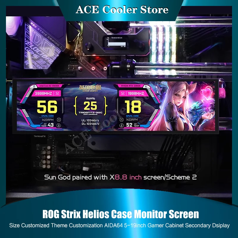 ROG Strix GX601 Monitor Screen Flat Panel Size Customized Themes AIDA64 5-19inch Gamer Cabinet Secondary Expand Dsiplay
ROG Strix GX601 Monitor Screen Flat Panel Size Customized Themes AIDA64 5-19inch Gamer Cabinet Secondary Expand Dsiplay