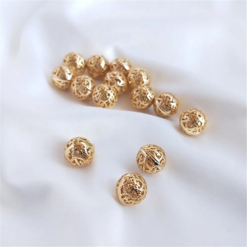 14K Gold Filled Plated Flower ball hanging bead hollow ball flower bead DIY hand string ornaments pearl necklace accessories
14K Gold Filled Plated Flower ball hanging bead hollow ball flower bead DIY hand string ornaments pearl necklace accessories