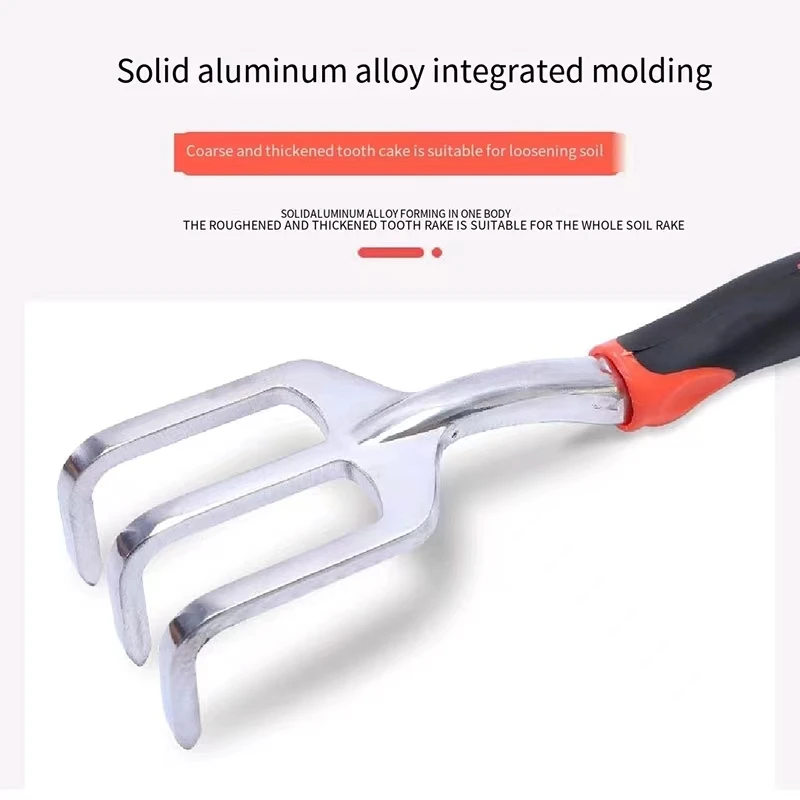 Agricultural garden magnesium aluminum alloy iron rake silica gel two-color handle is suitable for plant vegetables shovel soil
Agricultural garden magnesium aluminum alloy iron rake silica gel two-color handle is suitable for plant vegetables shovel soil