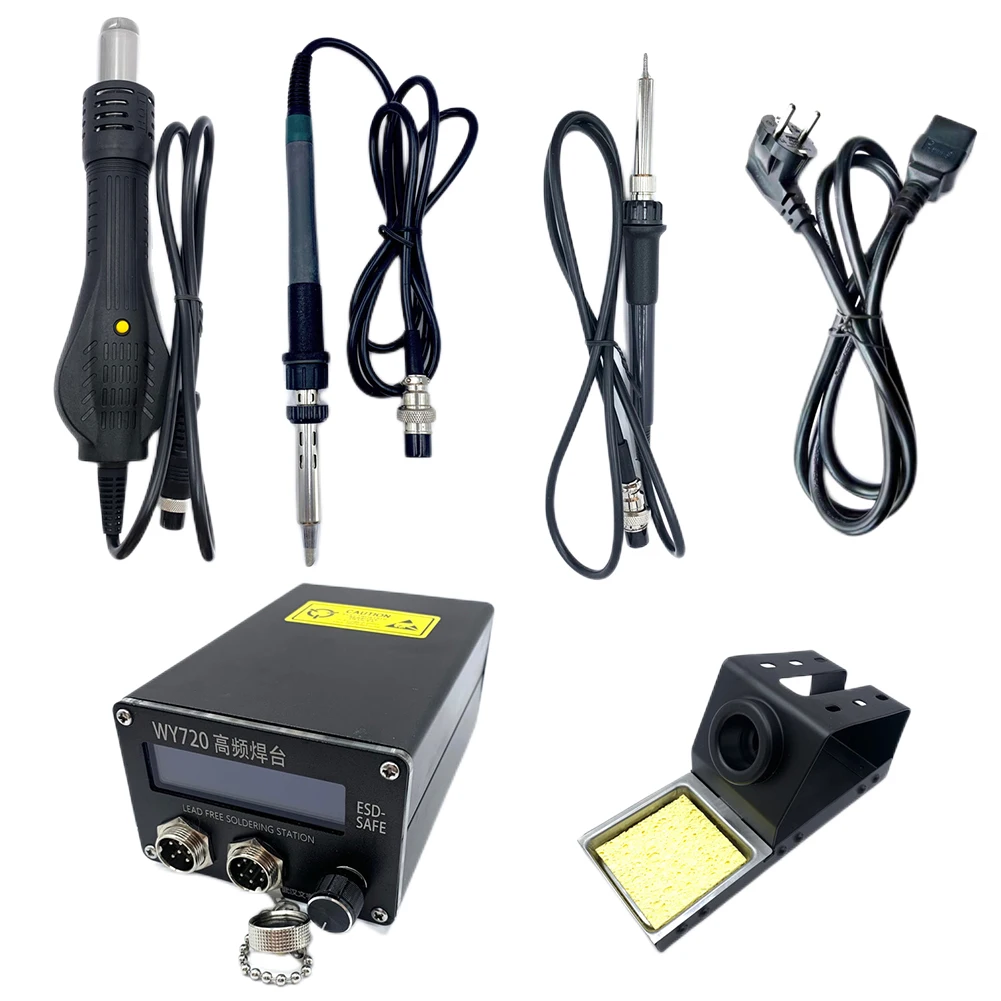 120W Soldering Iron Station Kit Fast Heating Welding Tool Support 700W Hot Air Gun Function with Soldering Iron Tips Repair Tool
120W Soldering Iron Station Kit Fast Heating Welding Tool Support 700W Hot Air Gun Function with Soldering Iron Tips Repair Tool
