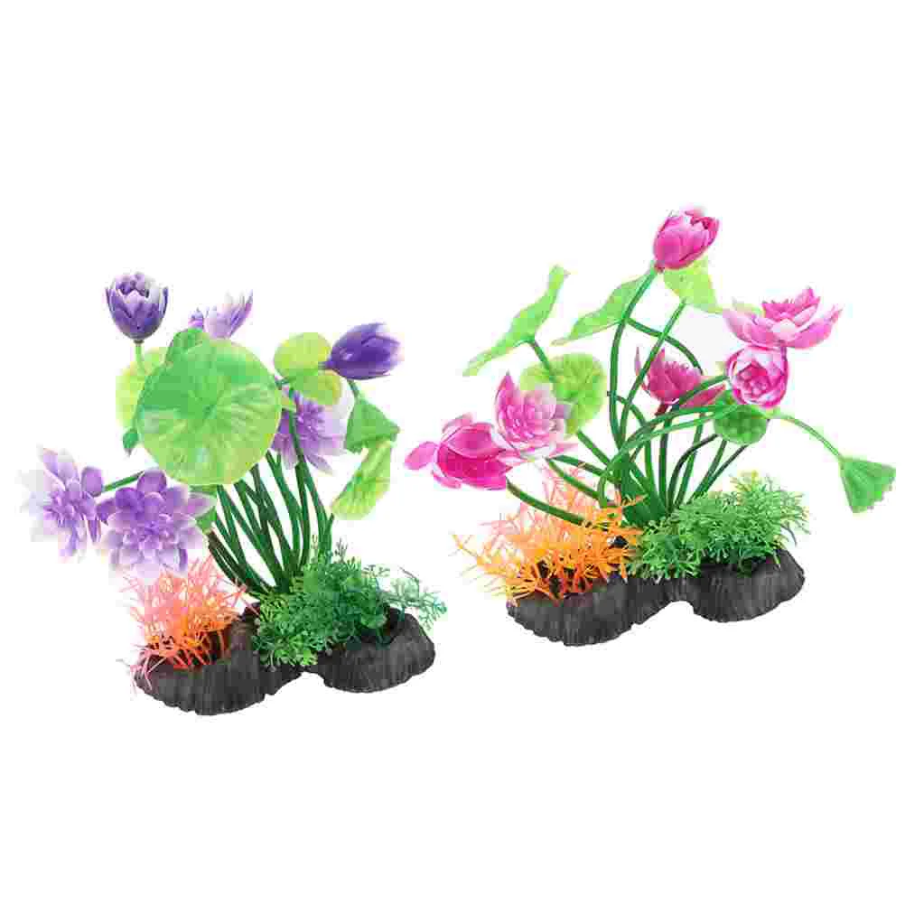 2 Pcs Aquarium Landscaping Water Adorn Plastic Fish Tank Decor Lotus Decorative Fake Aquatic Ornament Bowl Decorations
2 Pcs Aquarium Landscaping Water Adorn Plastic Fish Tank Decor Lotus Decorative Fake Aquatic Ornament Bowl Decorations