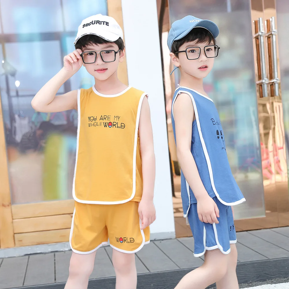 2PCS Summer Casual Sports Suit Cotton Vest Tops And Shorts Unisex Letter Print Toddler Kids Outfit Baby Clothing Sets 0-4Yrs
2PCS Summer Casual Sports Suit Cotton Vest Tops And Shorts Unisex Letter Print Toddler Kids Outfit Baby Clothing Sets 0-4Yrs