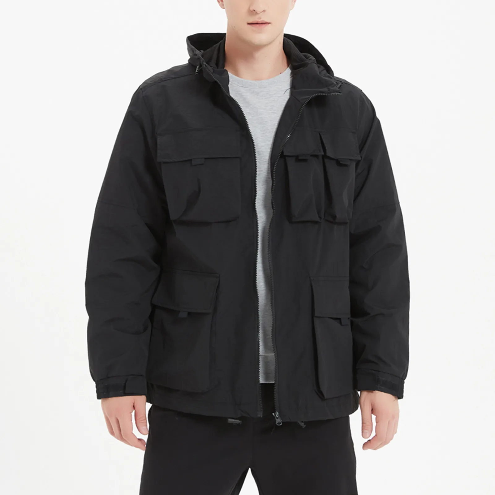 Black Hip Hop Harajuku Men Jacket Streetwear Safari Style Oversized Hooded Autumn Spring Coat Gothic Clothes Techwear Clothes
Black Hip Hop Harajuku Men Jacket Streetwear Safari Style Oversized Hooded Autumn Spring Coat Gothic Clothes Techwear Clothes