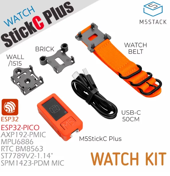 Комплект для часов M5Stack StickC Plus
Комплект для часов M5Stack StickC Plus