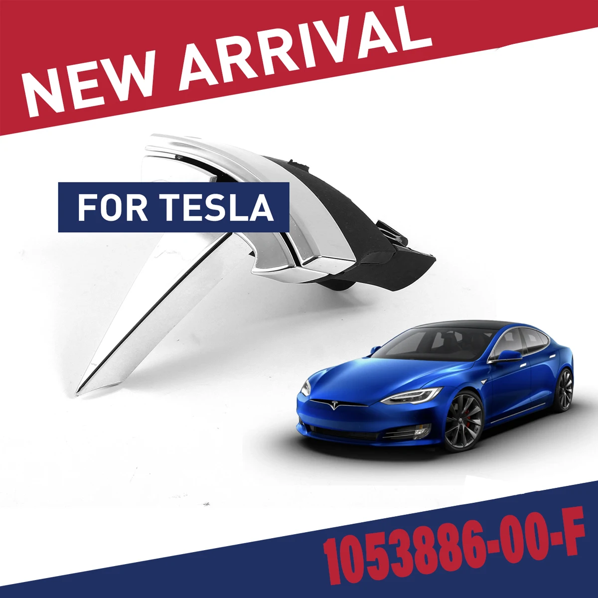 

1053686-00-F передняя решетка T логотип значок для Tesla Model S 2016-2019 OEM логотип Tesla Motors