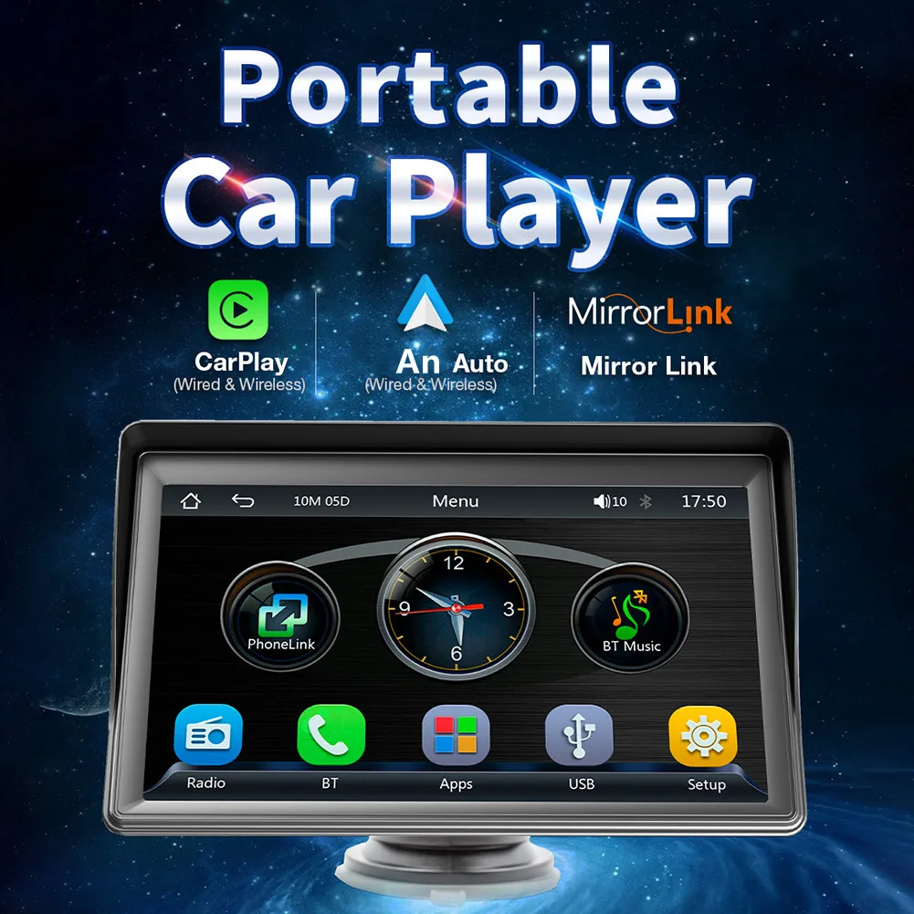 1set 7inches Car Radio Portable MP5 Wireless For-Apple Carplay Auto AUX Fm Multimedia Bluetooth Touch Screen Stereo
1set 7inches Car Radio Portable MP5 Wireless For-Apple Carplay Auto AUX Fm Multimedia Bluetooth Touch Screen Stereo