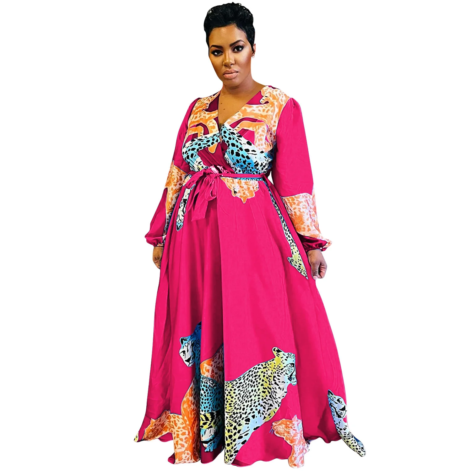 Cutubly Long Sleeve Dresses For Women Bandage Elegant Maxi Vestidos Loose Casual 2022 Tiger Animal Printing Dress Club V-neck
Cutubly Long Sleeve Dresses For Women Bandage Elegant Maxi Vestidos Loose Casual 2022 Tiger Animal Printing Dress Club V-neck