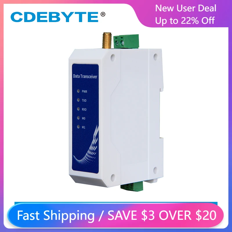 Модем SX1268 RS485 LoRa 433 МГц, 22dBm, Modbus, большой радиус действия 5 км, беспроводной приемник, реле передачи данных, Din-рейка LBT
Модем SX1268 RS485 LoRa 433 МГц, 22dBm, Modbus, большой радиус действия 5 км, беспроводной приемник, реле передачи данных, Din-рейка LBT