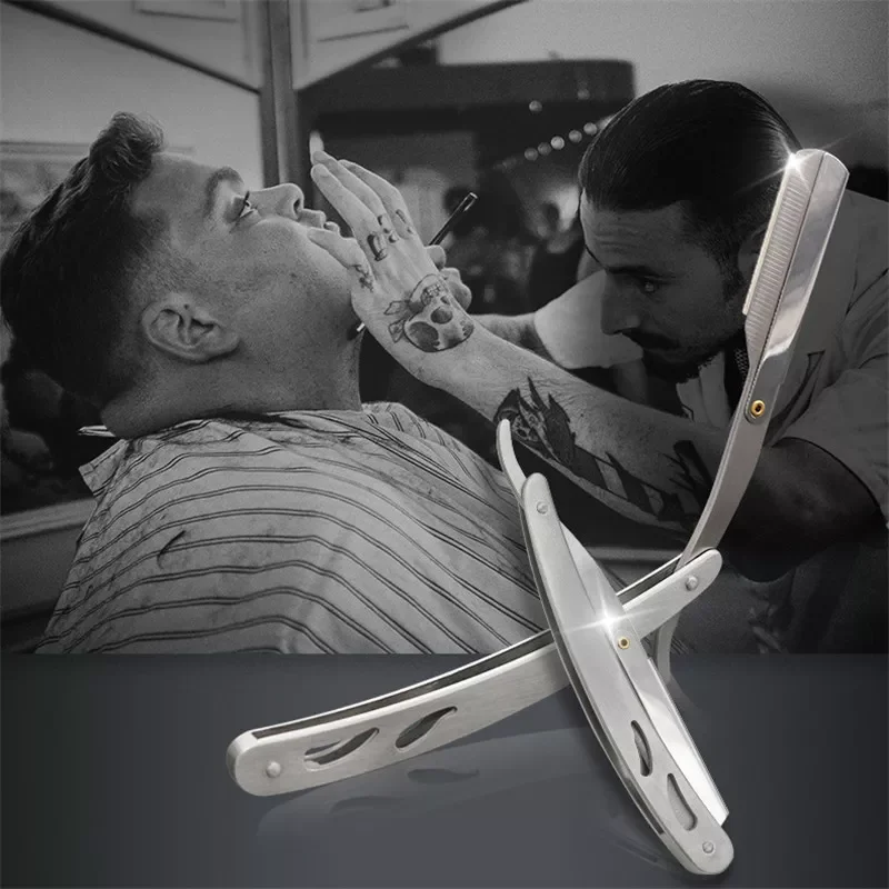 Men Shaving Barber Tools Hair Razor and Blades Antique Black Folding Shaving Knife Stainless Steel Straight razor Holder
Men Shaving Barber Tools Hair Razor and Blades Antique Black Folding Shaving Knife Stainless Steel Straight razor Holder