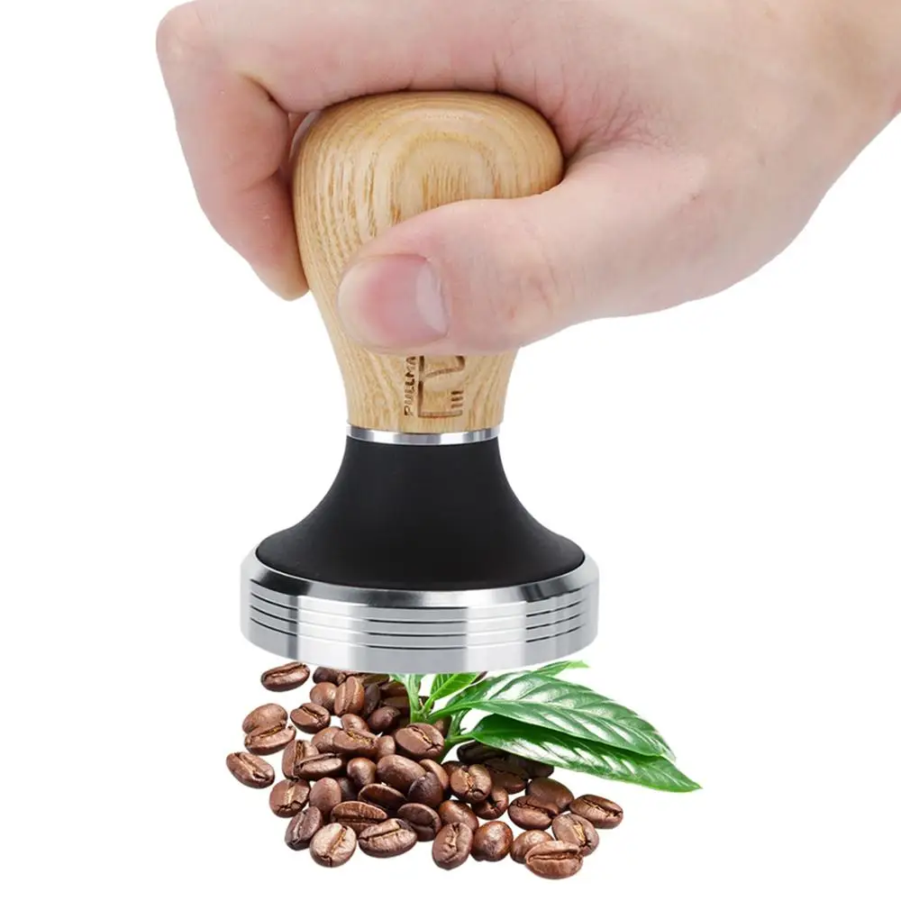 58mm Flat Coffee Tamper Espresso Distribution Tool Wooden Handle Stainless Steel Coffee Espresso Tamper Hammer Coffee Accessorie
58mm Flat Coffee Tamper Espresso Distribution Tool Wooden Handle Stainless Steel Coffee Espresso Tamper Hammer Coffee Accessorie