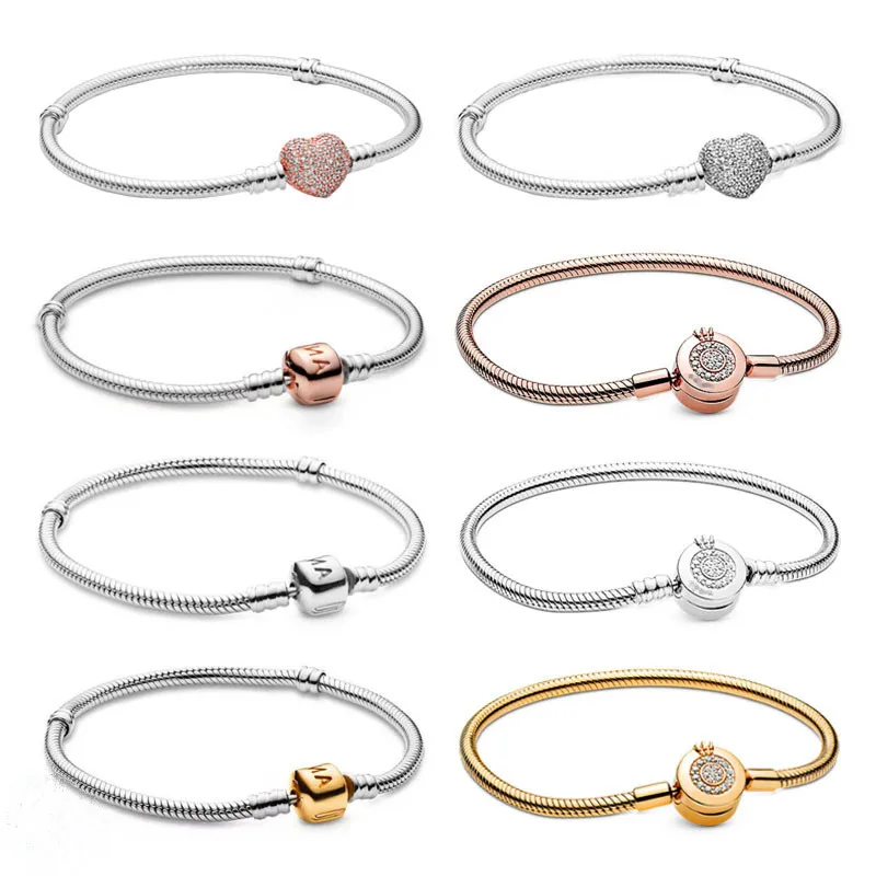 High Quality Snake Chain Bracelets Fit Original Beaded For Women Girls Fine Fashion Bangle Diy Jewelry 2022
High Quality Snake Chain Bracelets Fit Original Beaded For Women Girls Fine Fashion Bangle Diy Jewelry 2022
