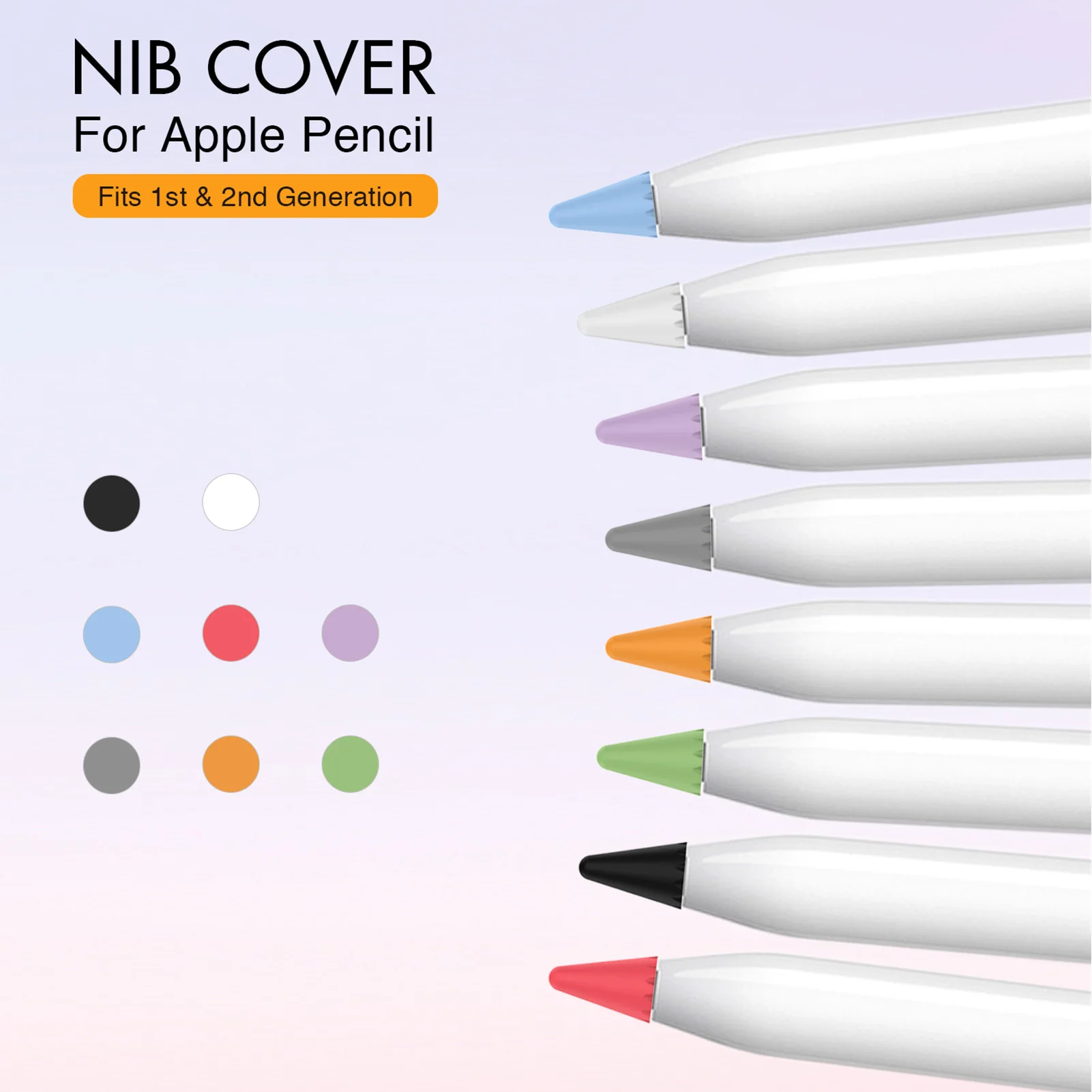 8PCS/Pack Silicone Mute Nib Cover For Smart Pencil Tip Cover Replaceable Tip Compatible with 1 2 Generation Pen Nib Protection
8PCS/Pack Silicone Mute Nib Cover For Smart Pencil Tip Cover Replaceable Tip Compatible with 1 2 Generation Pen Nib Protection