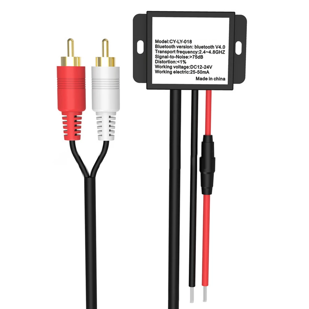Bluetooth V4.0 DC12-24V Car Aux Adapter BT Music Receiver Module Kit 2 RCA Input Audio Cable 75dB HIFI
Bluetooth V4.0 DC12-24V Car Aux Adapter BT Music Receiver Module Kit 2 RCA Input Audio Cable 75dB HIFI