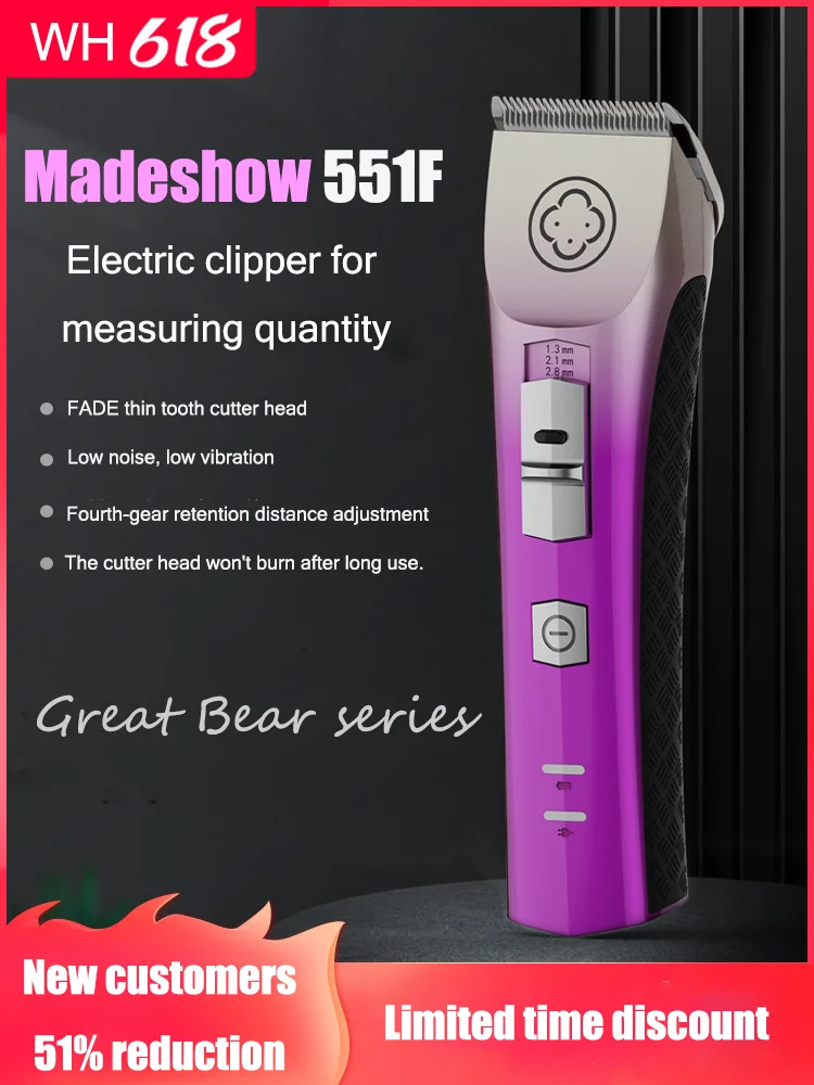 Профессиональная машинка для стрижки волос Madeshow CG-551F, электрические ножницы, машинка для стрижки волос в салоне, мужской триммер для волос, ...
Профессиональная машинка для стрижки волос Madeshow CG-551F, электрические ножницы, машинка для стрижки волос в салоне, мужской триммер для волос, ...