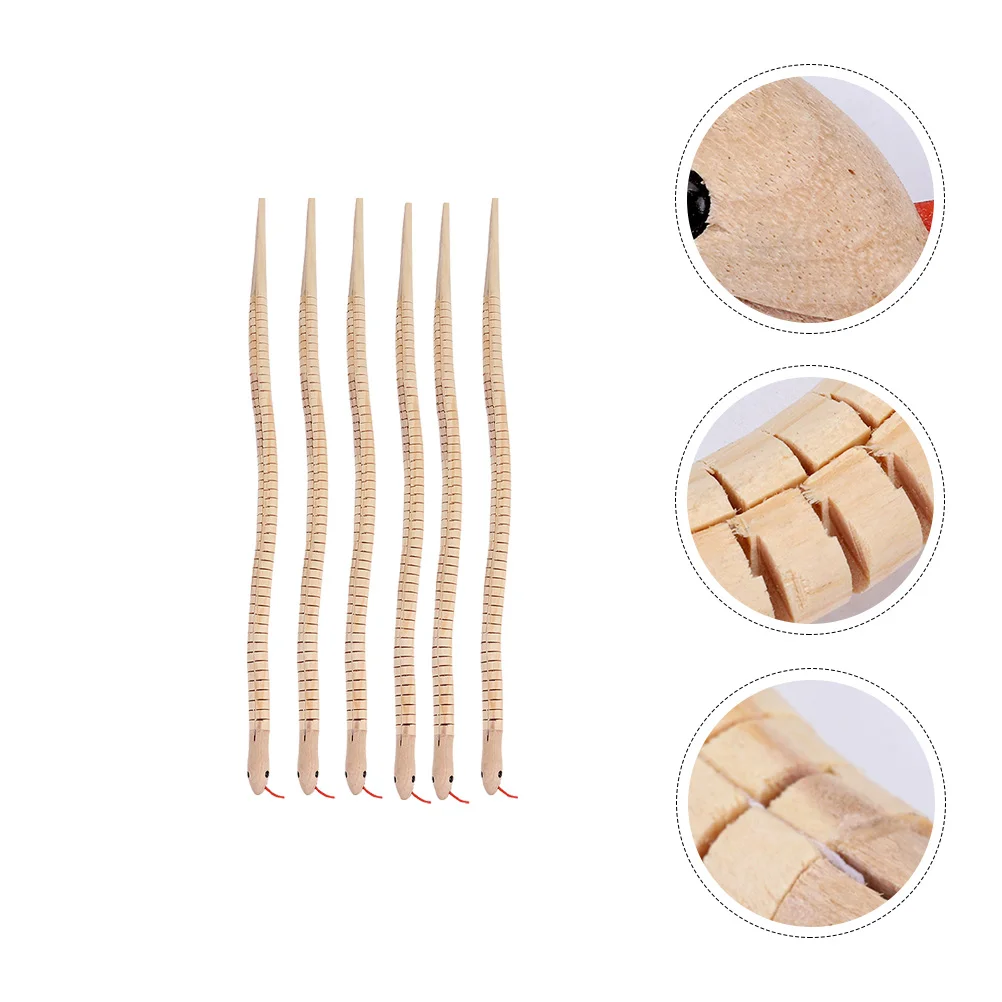 6 Pcs Artificial Wood Snake Kids Wooden Simulation Toy Halloween Lifelike Tricky Props Model
6 Pcs Artificial Wood Snake Kids Wooden Simulation Toy Halloween Lifelike Tricky Props Model