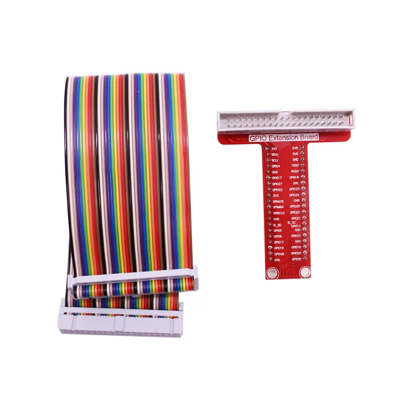 

Accessories T Type GPIO Expansion Board Breadboard Adapter DIY Kit With 40Pin Cable for Raspberry Pi 3B+/4B