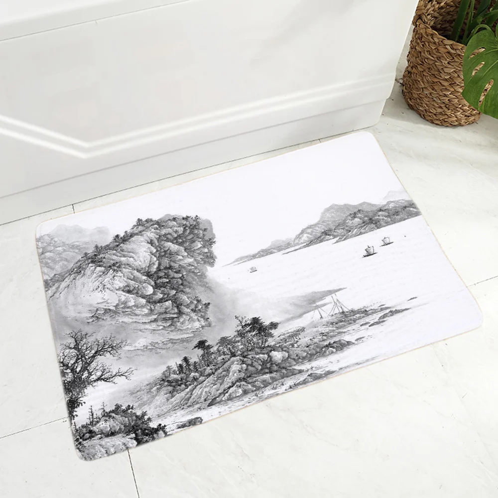 Bathroom Mat Hallway Entrance Carpet Indoor Flannel Anti Slip Modern Rug Decoration Chinese Ink Bath Mats Parlor Mat Lounge Rug
Bathroom Mat Hallway Entrance Carpet Indoor Flannel Anti Slip Modern Rug Decoration Chinese Ink Bath Mats Parlor Mat Lounge Rug