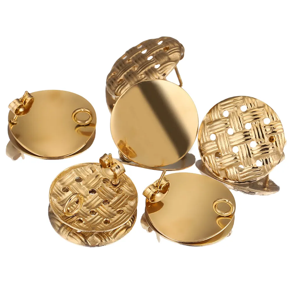 10pcs/lot Stainless Steel Round Gold Plated Earrings Post Components Findings Ear for DIY Making Supplies Materials Wholesale
10pcs/lot Stainless Steel Round Gold Plated Earrings Post Components Findings Ear for DIY Making Supplies Materials Wholesale