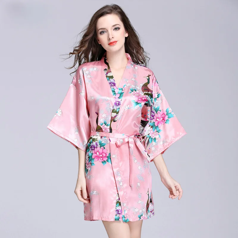 ladies' V-neck nightgown summer sleeve Peacock Pajamas casual home service women bathrobe spa robes for girls birthday party
ladies' V-neck nightgown summer sleeve Peacock Pajamas casual home service women bathrobe spa robes for girls birthday party