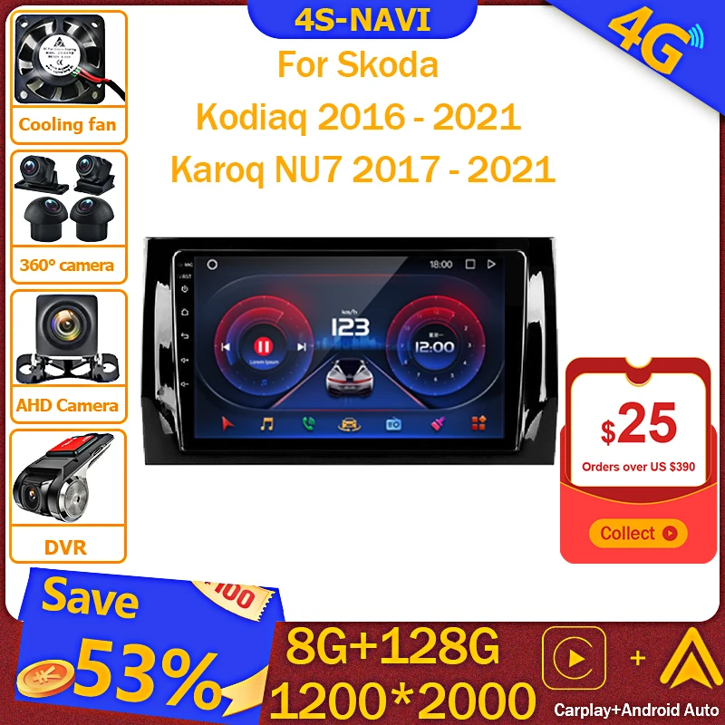 Car Android Auto Radio Multimedia Player For Skoda Kodiaq 2016 - 2021 Karoq NU7 2017 - 2021 GPS Navigation Head Unit Carplay
Car Android Auto Radio Multimedia Player For Skoda Kodiaq 2016 - 2021 Karoq NU7 2017 - 2021 GPS Navigation Head Unit Carplay
