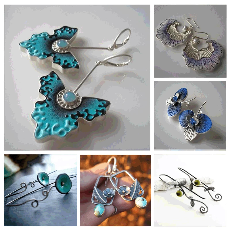 Bohemian Blue Drip Oil Flower 2023 New Women's Earrings Fashion Jewelry Gun Silver Long Hook Earrings Party Accessories
Bohemian Blue Drip Oil Flower 2023 New Women's Earrings Fashion Jewelry Gun Silver Long Hook Earrings Party Accessories