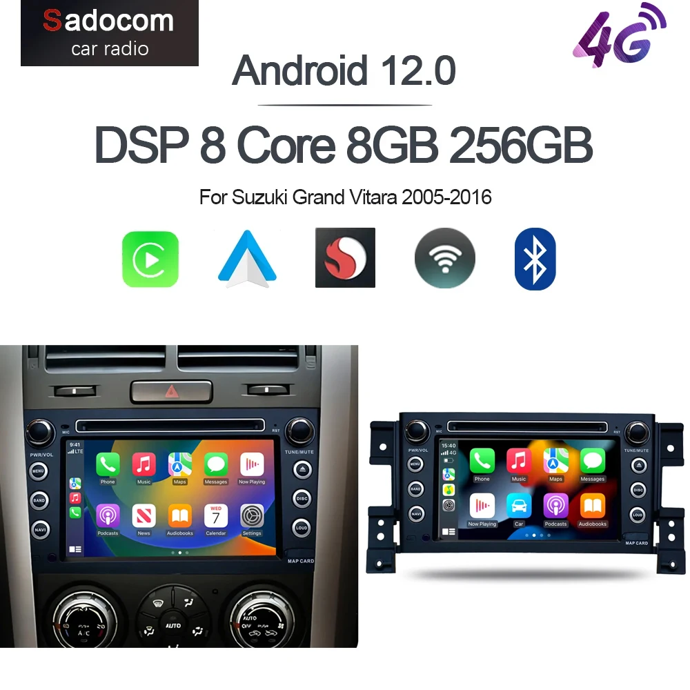 7-дюймовый беспроводной Carplay Android 9. 0 8G + 12 0G 8-ядерный GPS автомобильный android плеер