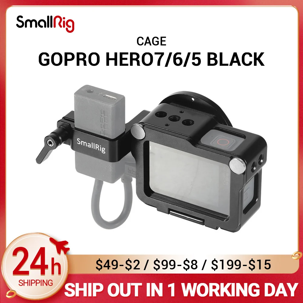 Клетка SmallRig CVG2320 для экшн-Камеры GoPro HERO 7 / 6/5, черный алюминиевый чехол для микрофона с подсветкой, функция «сделай сам»
Клетка SmallRig CVG2320 для экшн-Камеры GoPro HERO 7 / 6/5, черный алюминиевый чехол для микрофона с подсветкой, функция «сделай сам»