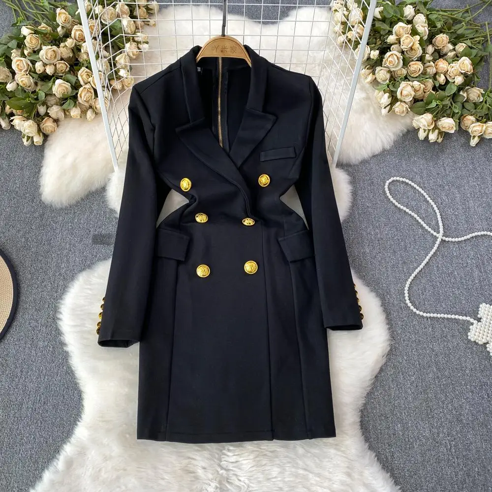 Runway Fall Winter Women's Gold Cotton Jacket Vintage Elegant Slim Female Coat Outerwear Top With Belt Dress Vestido N8008 
Runway Fall Winter Women's Gold Cotton Jacket Vintage Elegant Slim Female Coat Outerwear Top With Belt Dress Vestido N8008