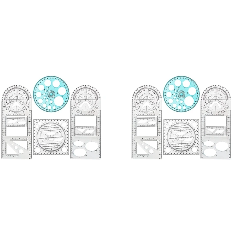 8 Pcs Multifunctional Geometric Ruler Drawing Tools Plastic Ruler Set Mathematics Measuring Circle Drawing Rulers
8 Pcs Multifunctional Geometric Ruler Drawing Tools Plastic Ruler Set Mathematics Measuring Circle Drawing Rulers