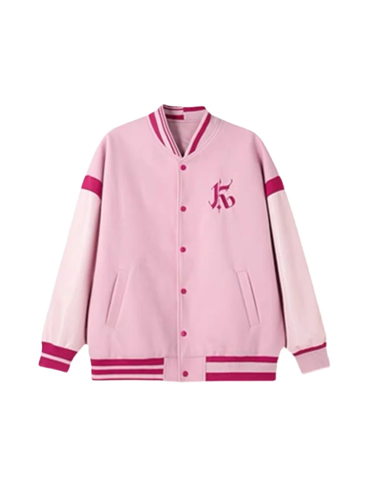 2022 New Women Autumn Contrast Color Stand Neck Lettered Embroidery Outerwear Patchwork Long Sleeve Oversized Baseball Uniform
2022 New Women Autumn Contrast Color Stand Neck Lettered Embroidery Outerwear Patchwork Long Sleeve Oversized Baseball Uniform