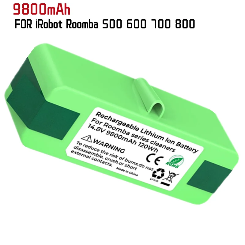 9800mAh Extended Life Lithium Ion Battery Compatible with IRobot Roomba 500 600 700 800 Series 880 770 650 655 870 760 780 790
9800mAh Extended Life Lithium Ion Battery Compatible with IRobot Roomba 500 600 700 800 Series 880 770 650 655 870 760 780 790