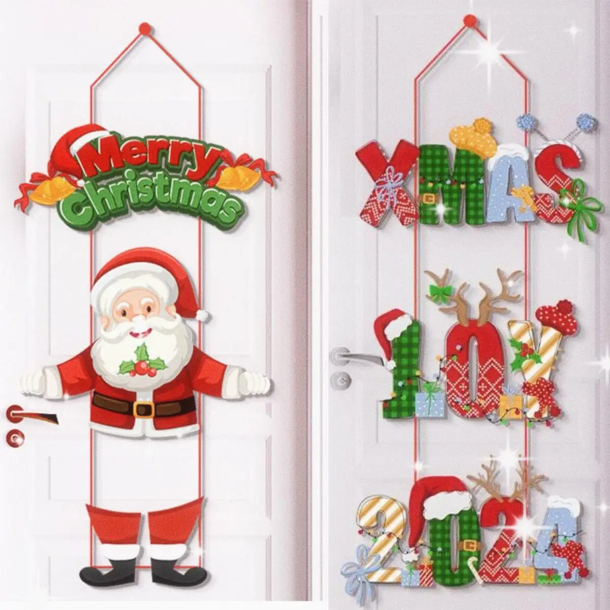 3 Sets White Card Merry Christmas Door Hanging Pendants DIY Santa Claus Door Hanger Wall Decor Xmas Joy 2024 New Year
3 Sets White Card Merry Christmas Door Hanging Pendants DIY Santa Claus Door Hanger Wall Decor Xmas Joy 2024 New Year