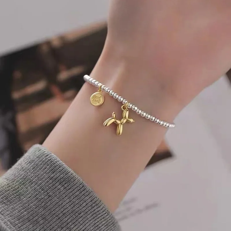 Good Luck Women Bracelet Balloon Dog Bracelets Beads Bangles Ladies Jewellery Sweet Couples Fashion Elastic Rope Metal Armband
Good Luck Women Bracelet Balloon Dog Bracelets Beads Bangles Ladies Jewellery Sweet Couples Fashion Elastic Rope Metal Armband