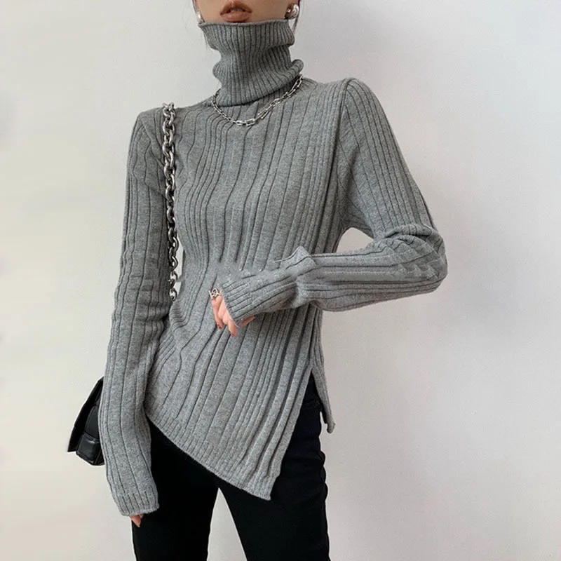 Новинка пуловеры с высоким воротником с Боковым Разрезом Топ с длинным Расклешенным рукавом базовые Топы свитер Корейская мода женская оде...
Новинка пуловеры с высоким воротником с Боковым Разрезом Топ с длинным Расклешенным рукавом базовые Топы свитер Корейская мода женская оде...