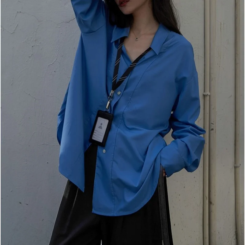 2022 Leisure White Shirts Button Lapel Cardigan Top Lady Loose Long Sleeve Oversized Shirt Womens Blouses Casual Tunic
2022 Leisure White Shirts Button Lapel Cardigan Top Lady Loose Long Sleeve Oversized Shirt Womens Blouses Casual Tunic