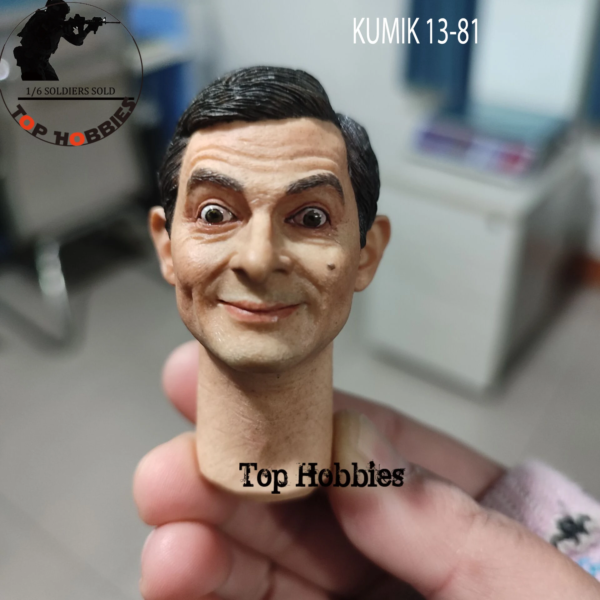 

KUMIK Male head 13-81 1/6 Figure Male Head Sculpture Model Action Figure Mr bean Headsculpt Collection Doll Toys Accessories