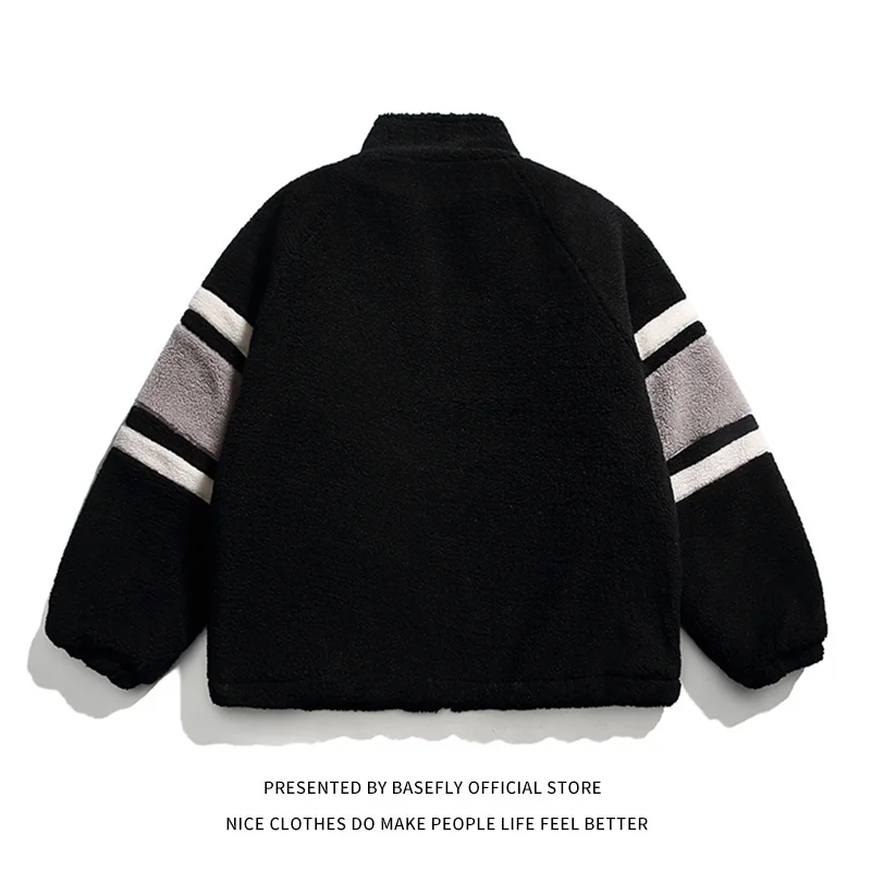 Winter Patchwork Lambswool Fur Sheep Thick Warm Like Embroid Men Bomber Coat Unisex Women Baseball Jacket High Streetwear Chic
Winter Patchwork Lambswool Fur Sheep Thick Warm Like Embroid Men Bomber Coat Unisex Women Baseball Jacket High Streetwear Chic