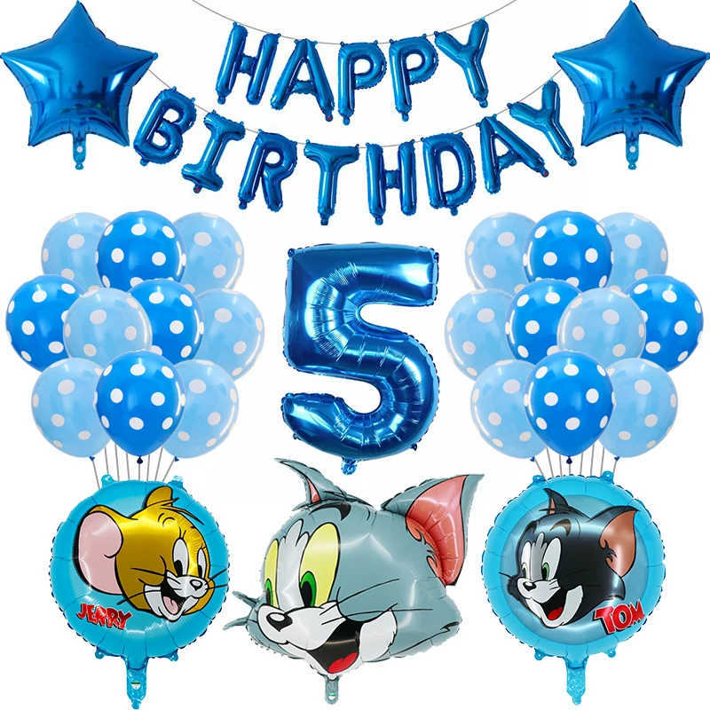 39 шт., воздушные шары из алюминиевой пленки, Кот и мышь
39 шт., воздушные шары из алюминиевой пленки, Кот и мышь