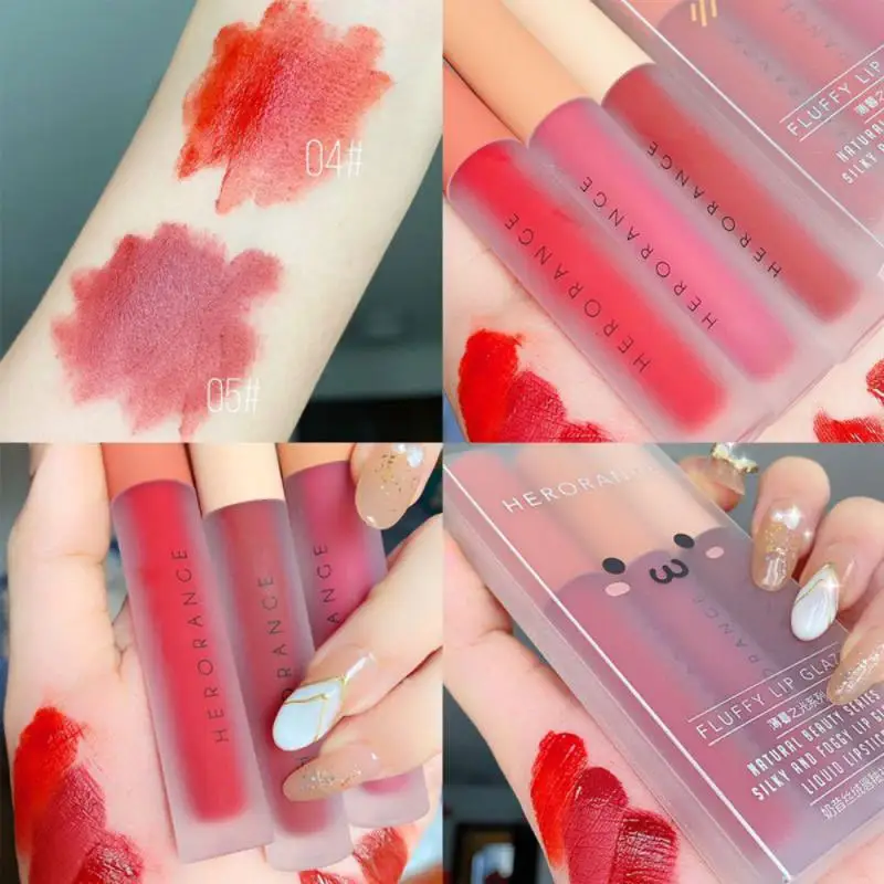 3Pcs/Set Velvet Matte Lip Gloss Waterproof Natural Moisturizing Easy To Wear Long Lasting Hydrating Makeup Lip Gloss TSLM2
3Pcs/Set Velvet Matte Lip Gloss Waterproof Natural Moisturizing Easy To Wear Long Lasting Hydrating Makeup Lip Gloss TSLM2