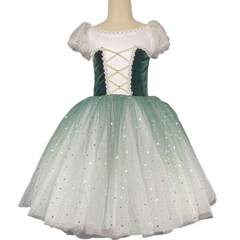 Романтические зеленые фиолетовые женские танцевальные костюмы для выступлений на сцене
Романтические зеленые фиолетовые женские танцевальные костюмы для выступлений на сцене