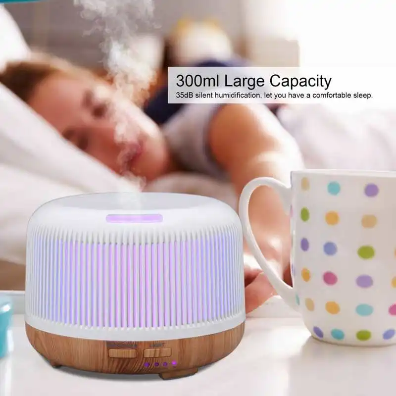 300ml Wood Grain Humidifier Aromatherapy Diffuser Humidifier with 7 LED Color Lights for Home Bedroom Office 100‑240V
300ml Wood Grain Humidifier Aromatherapy Diffuser Humidifier with 7 LED Color Lights for Home Bedroom Office 100‑240V