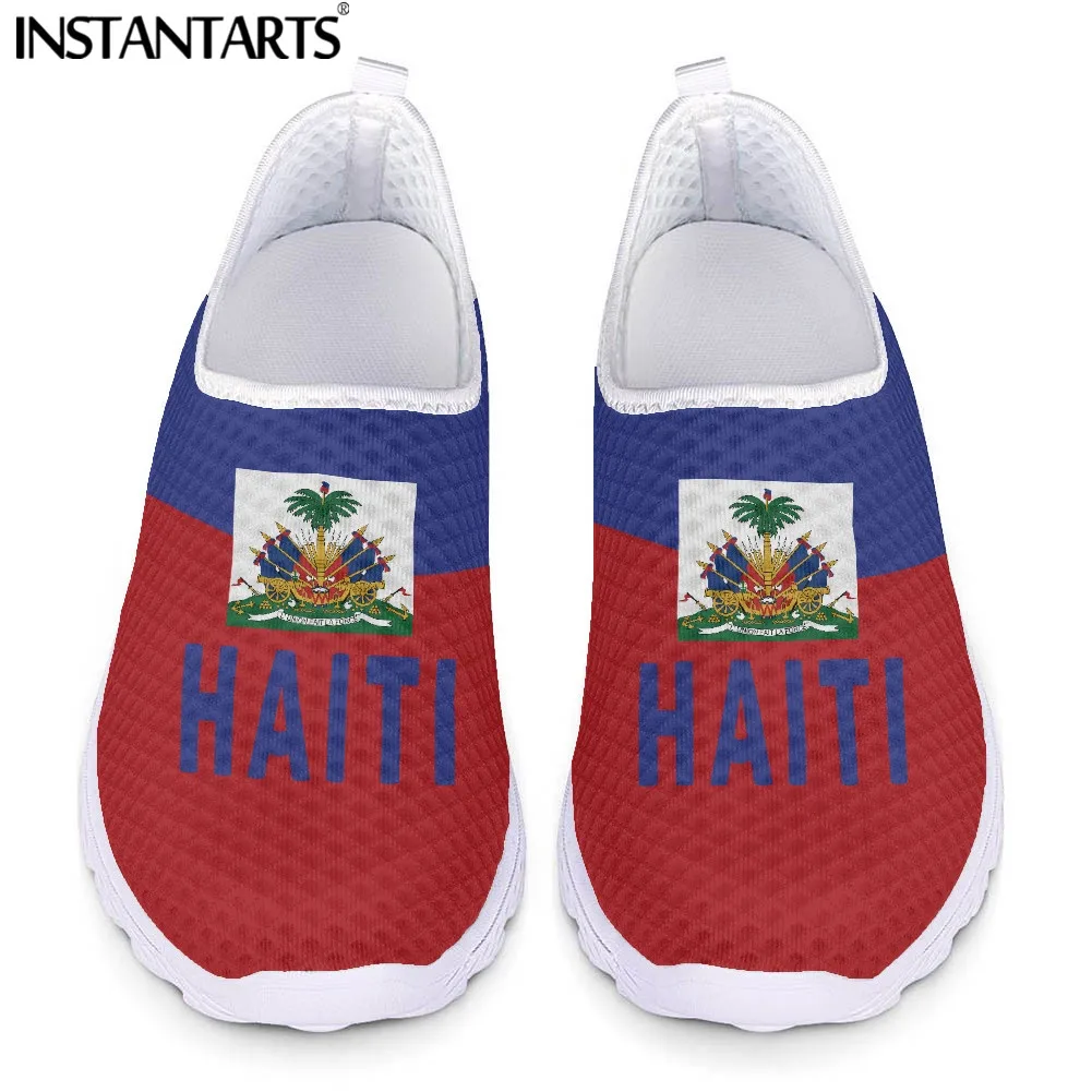 INSTANTARTS New Trend Women Slip-on Mesh Sneakers Haiti Flag Blue with Red Pattern Flat Shoes for Female Lazy Shoes Zapatillas 
INSTANTARTS New Trend Women Slip-on Mesh Sneakers Haiti Flag Blue with Red Pattern Flat Shoes for Female Lazy Shoes Zapatillas