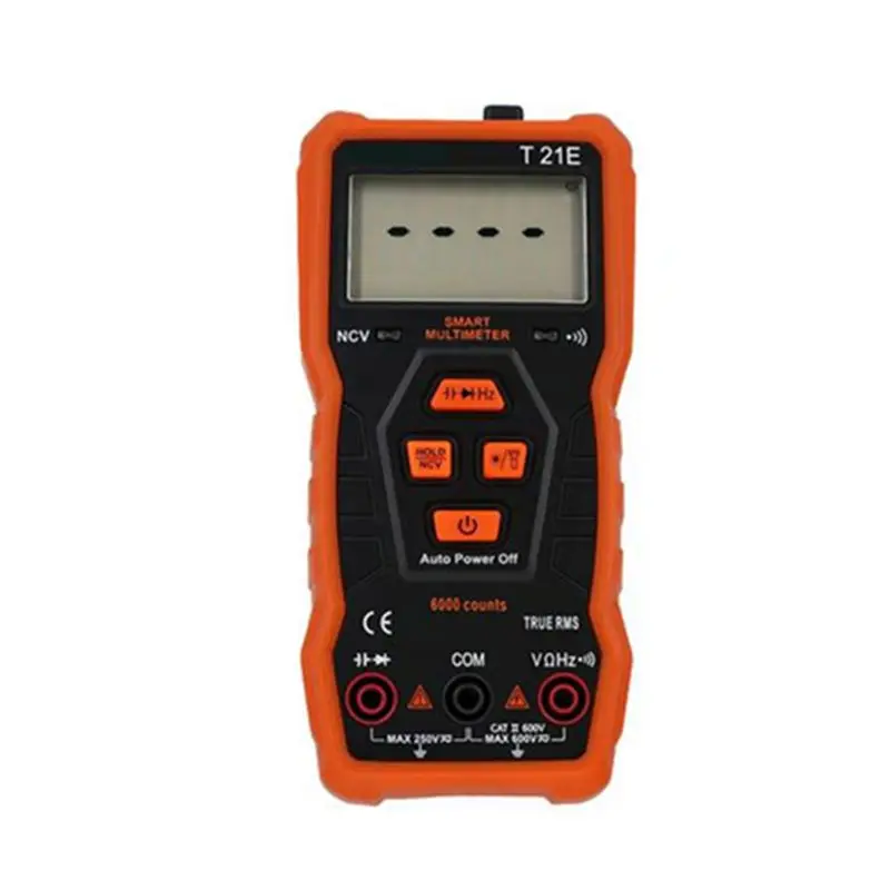 T21E Backlight NCV Digital Multimeter Automatic Multifunctional AC/for Voltmeter True RMS Diode Resistence HZ Tester with
T21E Backlight NCV Digital Multimeter Automatic Multifunctional AC/for Voltmeter True RMS Diode Resistence HZ Tester with